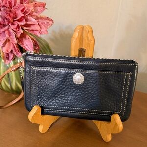 Coach Vintage Black Leather Wristlet